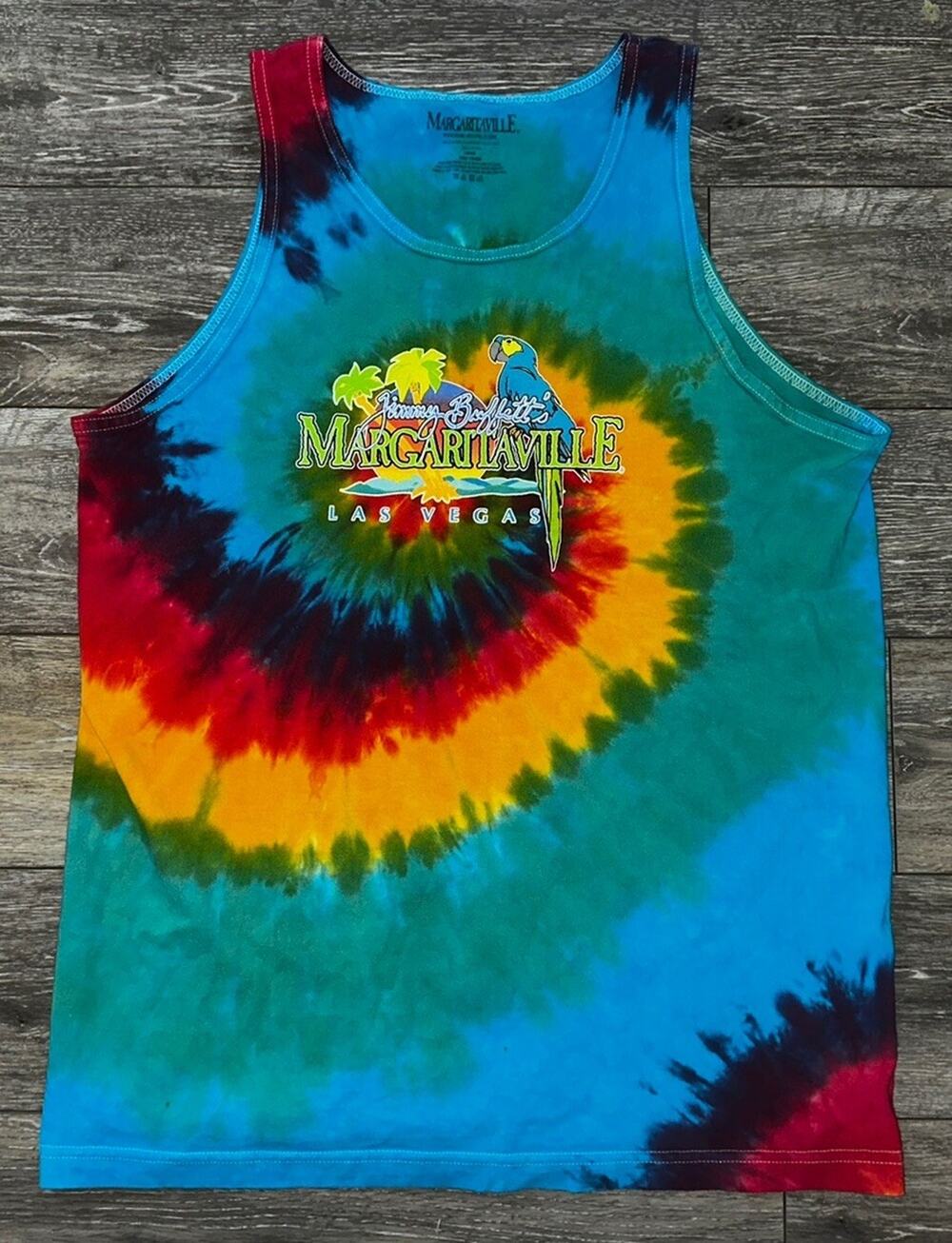 Jimmy Buffett’s Margaritaville LAS VEGAS Tie Dye Tank Top Mens Medium M